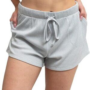 Hello Mello CuddleBlend Lounge Shorts Lightweight Pajama Rib Knit M